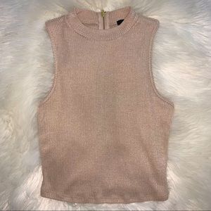 Ambiance Beige Zipped Back Top